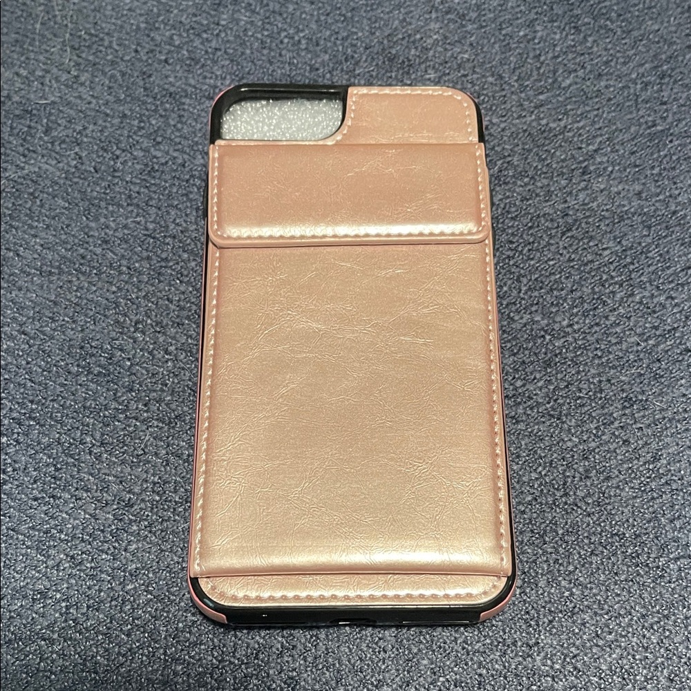 Rose Gold Leatherlike IPhone 7 plus Case NEW